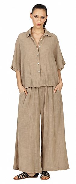 CROPPED BUTTON SHIRT