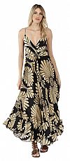 GOLDEN BLOOM SILK MAXI DRESS
