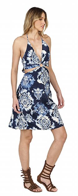 EVENING DRIFT SILK MINI DRESS