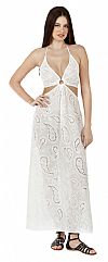 BRODERIE CUT-OUT MAXI DRESS