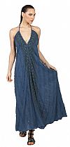 DEEP V FLOWY MAXI DRESS