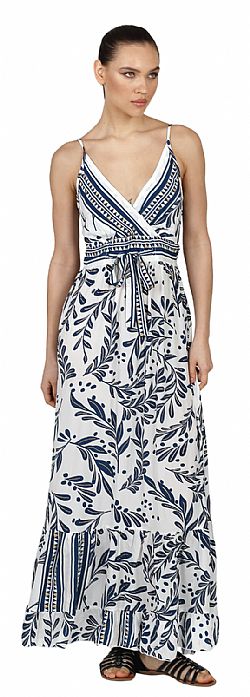 TIE-WAIST FLOWING SUMMER MAXI