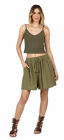 ESSENTIAL COTTON STRAP TOP