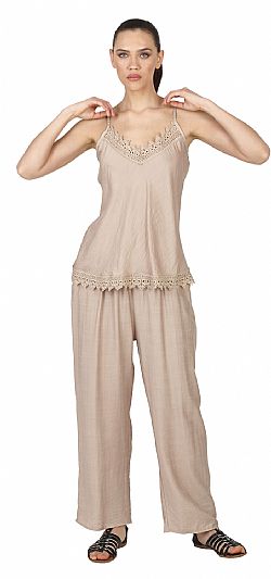 LACE TRIM COTTON CAMI TOP