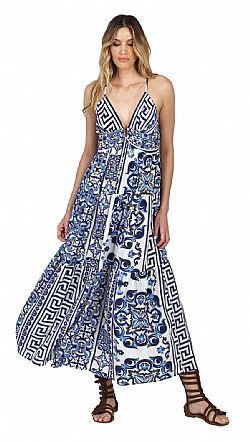 MIDNIGHT FLOW SILK MAXI DRESS