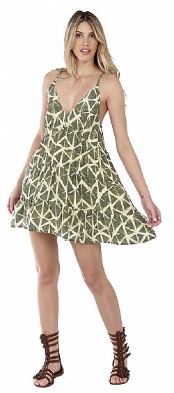 FLARED BOHO MINI DRESS