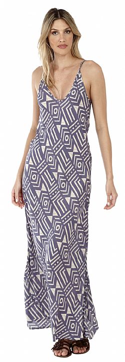 GEOMETRIC LINE MAXI DRESS