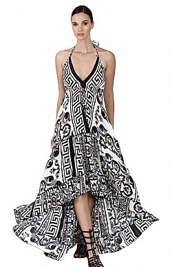 HALTER HIGH-LOW MAXI DRESS