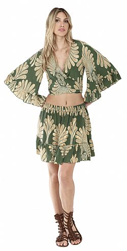 PALM BLOOM MINI SKIRT