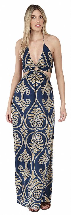 MIDNIGHT ORNAMENT MAXI DRESS