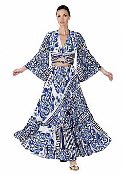 MIDNIGHT FLOW MAXI SKIRT