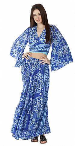 MIDNIGHT FLOW MAXI SKIRT