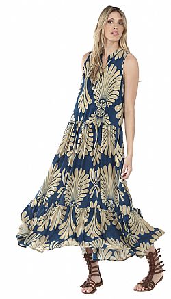 GOLDEN WAVE MAXI DRESS