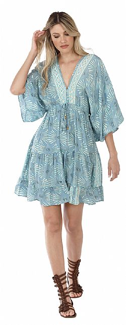 SUNBURST FLOW MINI DRESS