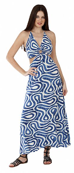 WAVY MOTION CUT-OUT MAXI DRESS