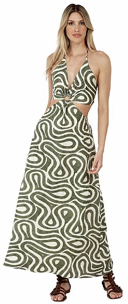 WAVY MOTION CUT-OUT MAXI DRESS