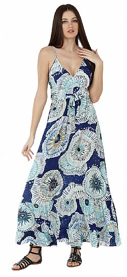 MIDNIGHT ICON SILK MAXI DRESS