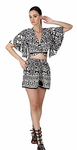 OCEAN BLOOM SILK SHORTS