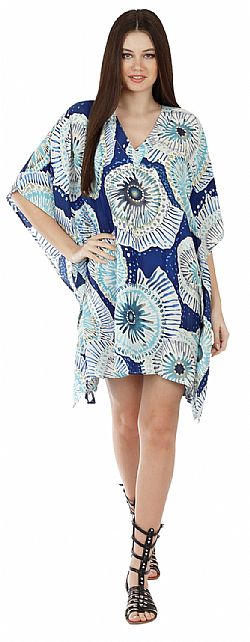 OCEAN BLOOM SILK KAFTAN