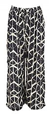 GEOMETRIC FLOW SILK TROUSERS