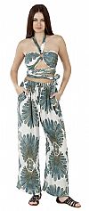 TROPICAL FLOW SILK TROUSERS