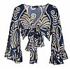 MIDNIGHT SWIRL WRAP TOP