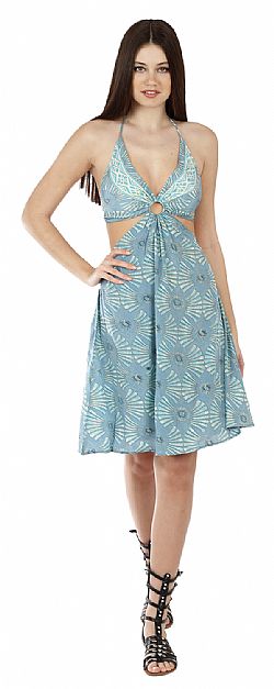 EVENING DRIFT SILK MINI DRESS