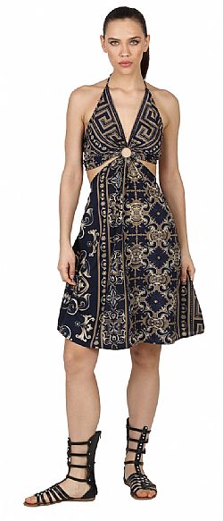 EVENING DRIFT SILK MINI DRESS