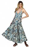 OCEAN BREEZE SILK MAXI DRESS