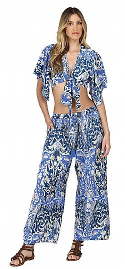 COASTLINE DRAPE SILK TOP