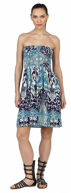 OCEAN BREEZE SILK MINI DRESS