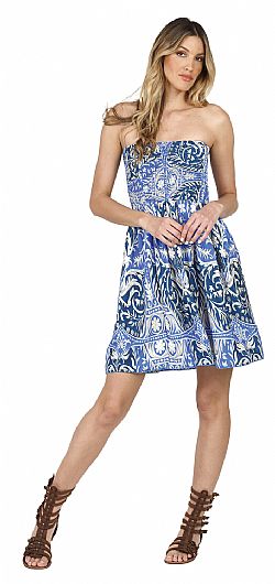 OCEAN BREEZE SILK MINI DRESS