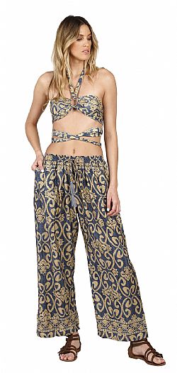 SILK FLOWY TROUSERS
