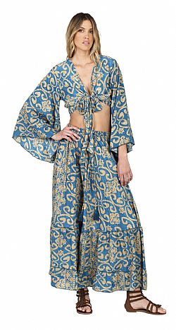 FLOWING SILK MAXI SKIRT