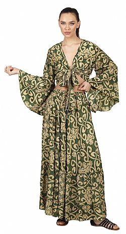 FLOWING SILK MAXI SKIRT