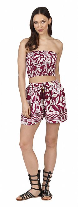 STRAPLESS SILK SUMMER TOP