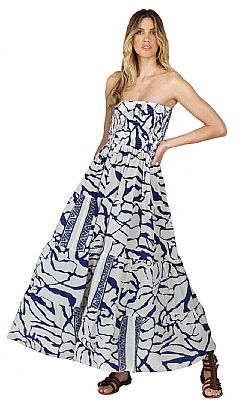 FLOWY SILK MAXI DRESS - STRAPLESS EDITION