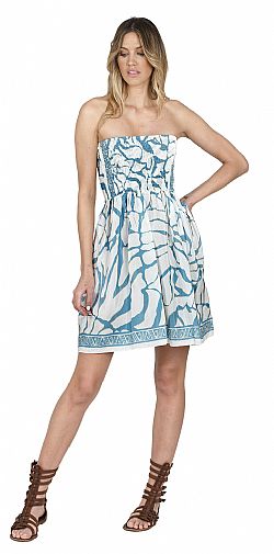 STRAPLESS SILK MINI DRESS - EASY SUMMER FIT