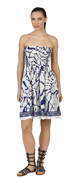 STRAPLESS SILK MINI DRESS - EASY SUMMER FIT