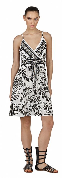 CROSSOVER SILK MINI DRESS