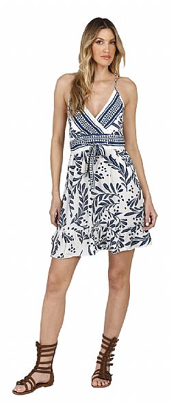 CROSSOVER SILK MINI DRESS