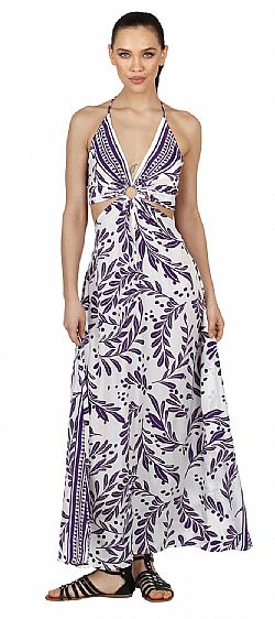 DEEP V SILK MAXI DRESS