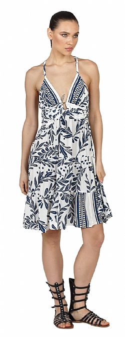 SILK STRAP MINI DRESS