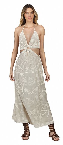 FLOWY LONG EVENING DRESS