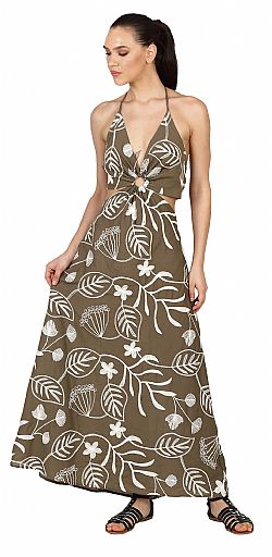 FLOWY LONG EVENING DRESS