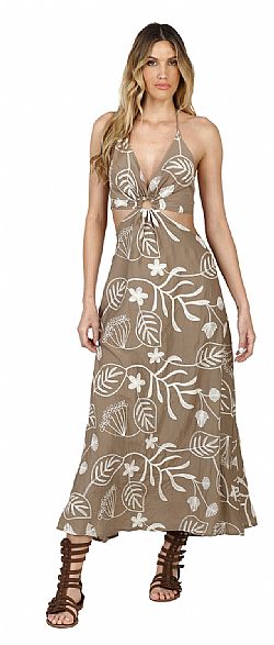 FLOWY LONG EVENING DRESS