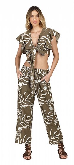 PRINTED WIDE-LEG TROUSERS