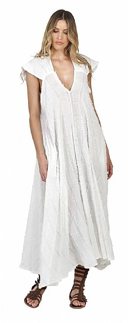 RELAXED V-NECK MAXI DRESS