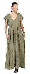 RELAXED V-NECK MAXI DRESS