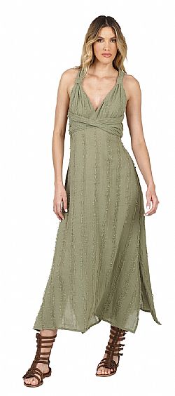 DEEP V-BACK MAXI DRESS